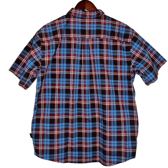 Patagonia Blue and Red Plaid Casual Button Down Shirt - Picture 3 of 5